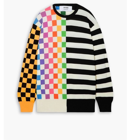 ISO CJR CHECKED RAINBOW WOOL SWEATERDRESS! SIZE XS, SM, or M. - Picture 2 of 4